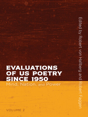 cover image of Evaluations of US Poetry since 1950, Volume 2